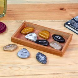 Image for Inspirational Carved 9-Piece Onyx and Marble Home Accent Set Immortal Words
