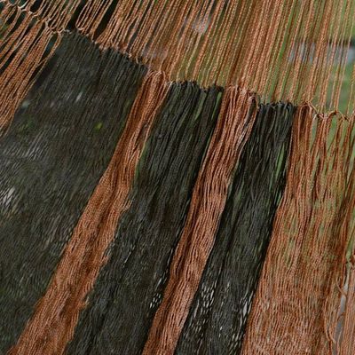 Alternate image for Nylon Rope Hammock in Moss Green and Copper Single Mexico Copper Mountain