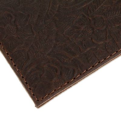 Alternate image for Floral Leather Card Wallet Handcrafted in Mexico Floral Pass