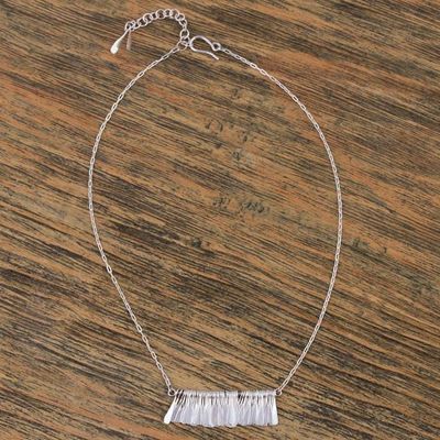 Alternate image for Sterling Silver Pendant Necklace by Mexican Artisans Chime Garland