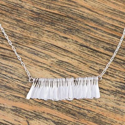 Alternate image for Sterling Silver Pendant Necklace by Mexican Artisans Chime Garland
