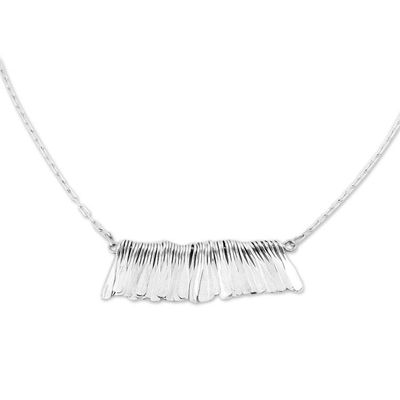 Alternate image for Sterling Silver Pendant Necklace by Mexican Artisans Chime Garland