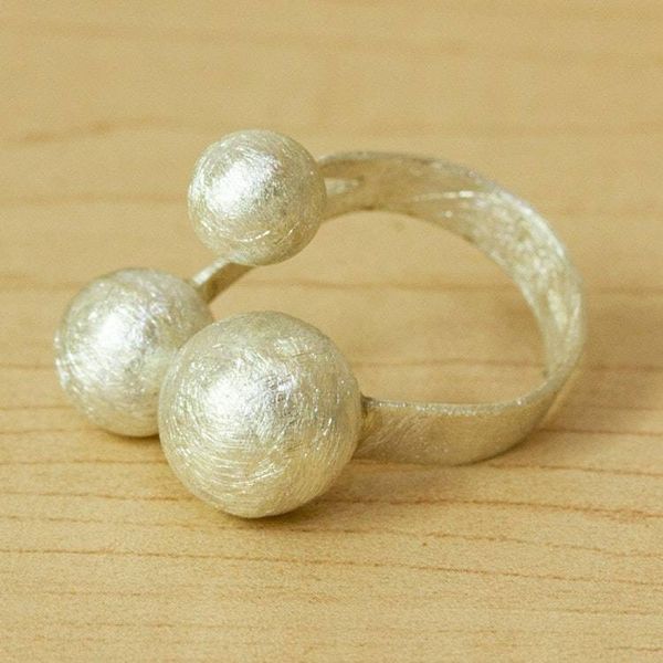 Alternate image for Brushed Taxco Silver Ring Bright Galaxy