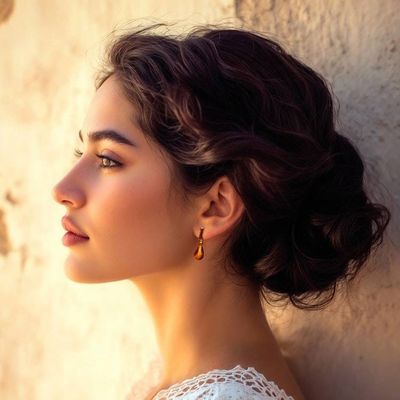 Alternate image for High-Polished 14k Gold-Plated Natural Amber Dangle Earrings Promised Drops