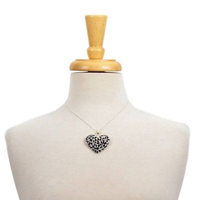 Alternate image for Handcrafted Heart-Themed Pendant Necklace with Leafy Motifs Thriving Heart