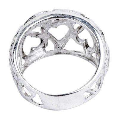 Alternate image for Heart Motif Domed Ring Hearts Galore