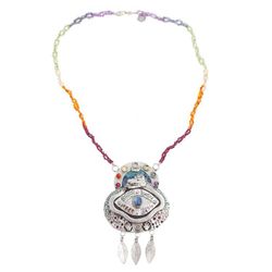 Image for Original World Peace Project Complex Symbolic Necklace Be Peace