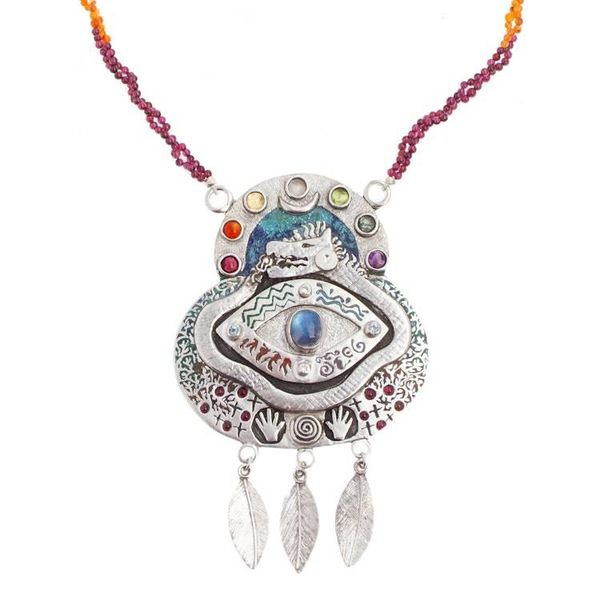 Alternate image for Original World Peace Project Complex Symbolic Necklace Be Peace