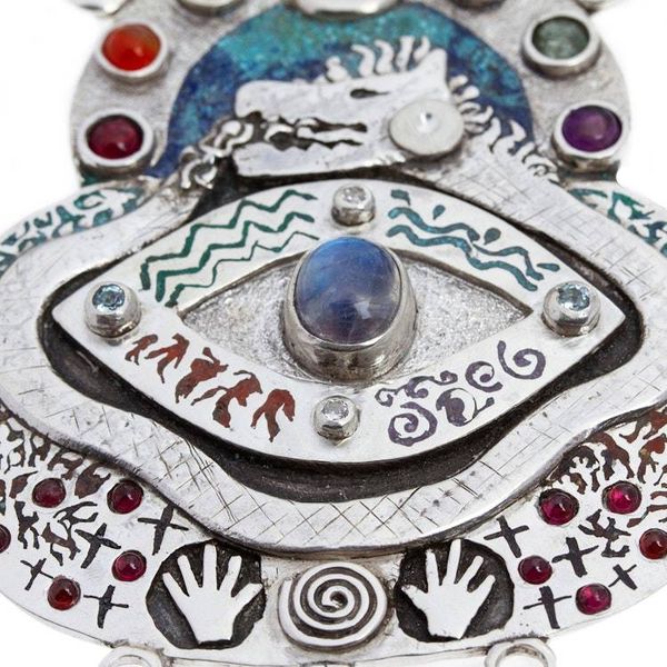 Alternate image for Original World Peace Project Complex Symbolic Necklace Be Peace