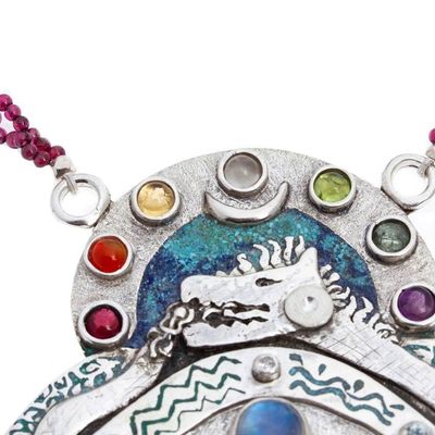 Alternate image for Original World Peace Project Complex Symbolic Necklace Be Peace