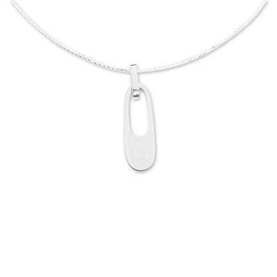 Alternate image for 950 Silver Contemporary Pendant Necklace from Mexico Beautifully Abstract