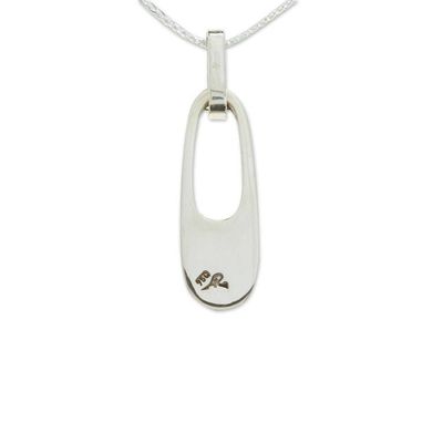 Alternate image for 950 Silver Contemporary Pendant Necklace from Mexico Beautifully Abstract