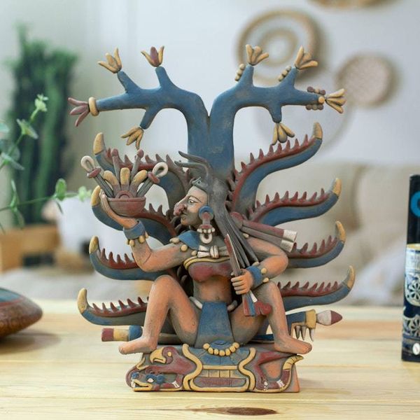 Alternate image for Aztec Fertility Goddess Ceramic Replica Sculpture Mayahuel Fertility Goddess