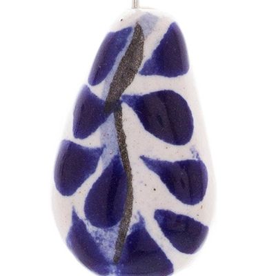 Alternate image for Drop-Shaped Ceramic and Sterling Silver Dangle Earrings Thriving Dew