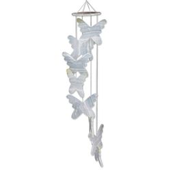 Image for Butterfly-Themed Artisan-Made White Onyx Mobile from Mexico Dawn Butterflies