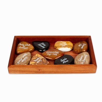 Alternate image for Positive Affirmation Onyx and Marble 9-Piece Home Accent Everlasting Wishes