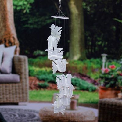 Alternate image for Mexican Handcrafted Natural White Onyx Dove-Themed Mobile Feathers to Heaven