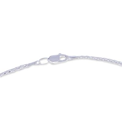 Alternate image for Modern Sterling Silver Pendant Necklace from Mexico Organic Form