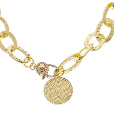 Alternate image for 24k Gold-Plated Cubic Zirconia Libra Sign Pendant Necklace Libra Born