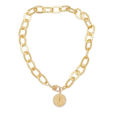 Alternate image for Cubic Zirconia Virgo Pendant Necklace with 24k Gold Plating Virgo Born