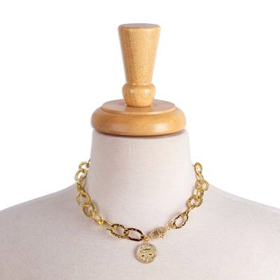 Alternate image for 24k Gold-Plated Cubic Zirconia Libra Sign Pendant Necklace Libra Born