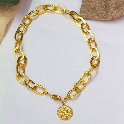 Alternate image for Zodiac-Themed 24k Gold-Plated Capricorn Pendant Necklace Capricorn Born