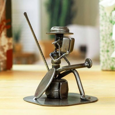 Primary image for Eco Friendly Spark Plug Don Quixote Sculpture from Mexico Quixote Reads Cervantes