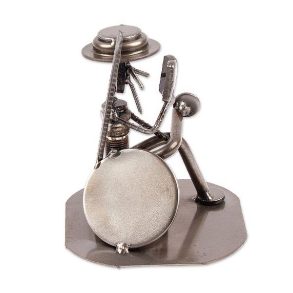 Alternate image for Eco Friendly Spark Plug Don Quixote Sculpture from Mexico Quixote Reads Cervantes