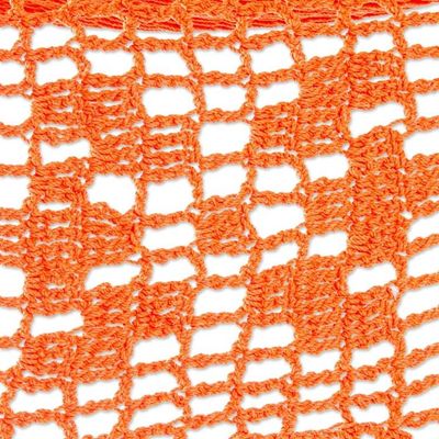 Alternate image for Orange Tasseled  Cotton Hammock Single From Mexico Veranda in Orange