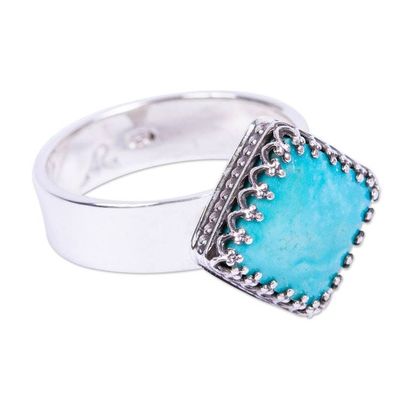 Alternate image for Natural Turquoise Cocktail Ring Regal Crown