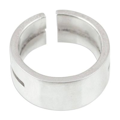 Alternate image for Minimalist Modern Taxco Silver Wrap Ring from Mexico Minimalist Splendor