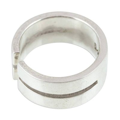 Alternate image for Minimalist Modern Taxco Silver Wrap Ring from Mexico Minimalist Splendor