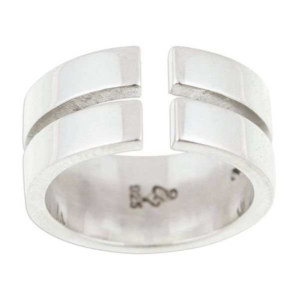 Alternate image for Minimalist Modern Taxco Silver Wrap Ring from Mexico Minimalist Splendor