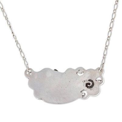 Alternate image for Mermaid-Themed Recon Turquoise and Garnet Pendant Necklace Mermaid Passion