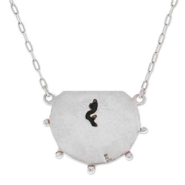 Alternate image for Matte Natural Turquoise Pendant Necklace Made in Mexico Turquoise Gala