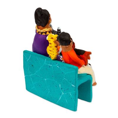 Alternate image for Artisan Crafted Ceramic Sculpture of Pet Lover Couple Pet Lovers