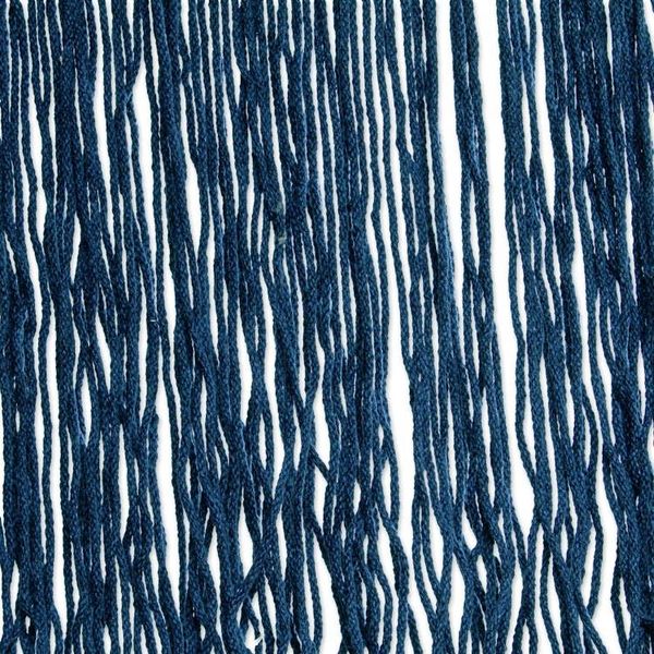 Alternate image for Fringed Navy Cotton Rope Hammock Double From Mexico Yucatan Dreams
