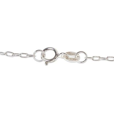 Alternate image for Skull Necklace in Taxco Sterling Silver Deadly Love