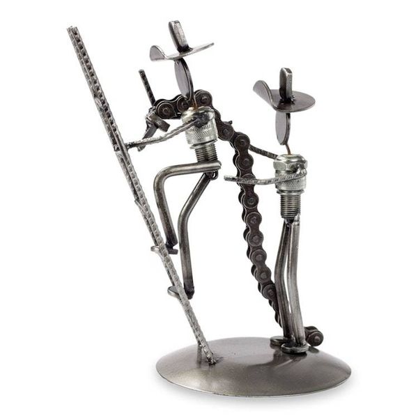 Alternate image for Recycled metal sculpture Firefighters at Work