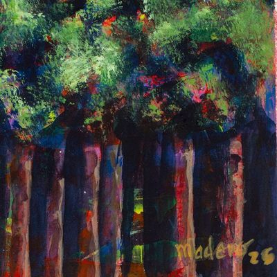 Alternate image for Impressionist Inspirational Acrylic on Paper Gicle Print Secret Meeting