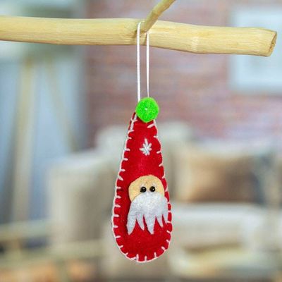 Alternate image for Mexican Santa Claus Ornament Handcrafted from Felt Christmas Drop