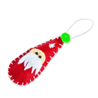 Alternate image for Mexican Santa Claus Ornament Handcrafted from Felt Christmas Drop