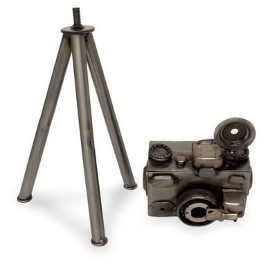 Alternate image for Mexico Eco Friendly Upcycled Metal Camera Sculpture Rustic Camera