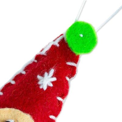 Alternate image for Mexican Santa Claus Ornament Handcrafted from Felt Christmas Drop