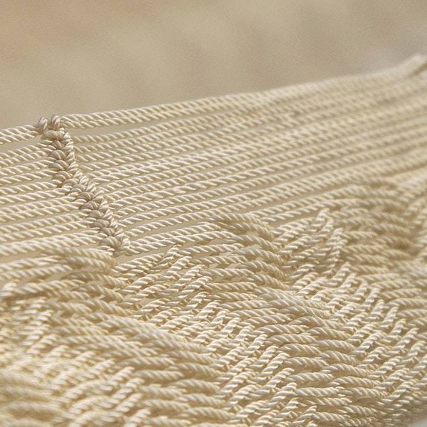 Alternate image for Hand Crafted Ivory Nylon Maya Hammock Double Caribbean Beach
