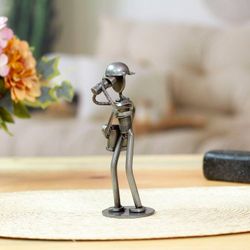 Image for Handcrafted Photographer Recycled Auto Part Sculpture Rustic Photographer