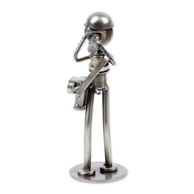 Alternate image for Handcrafted Photographer Recycled Auto Part Sculpture Rustic Photographer