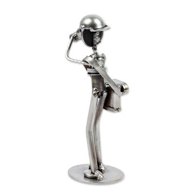 Alternate image for Handcrafted Photographer Recycled Auto Part Sculpture Rustic Photographer