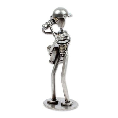 Alternate image for Handcrafted Photographer Recycled Auto Part Sculpture Rustic Photographer