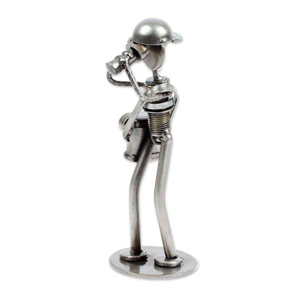Alternate image for Handcrafted Photographer Recycled Auto Part Sculpture Rustic Photographer